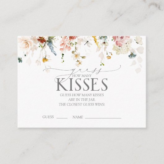 Elegant Garden Flowers Vrijgezellenfeest Game Informatiekaartje (Voorkant)