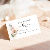 Elegant Garden Flowers Vrijgezellenfeest Game Informatiekaartje