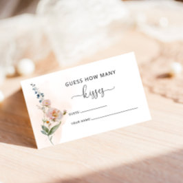 Elegant Garden Flowers Vrijgezellenfeest Game Informatiekaartje