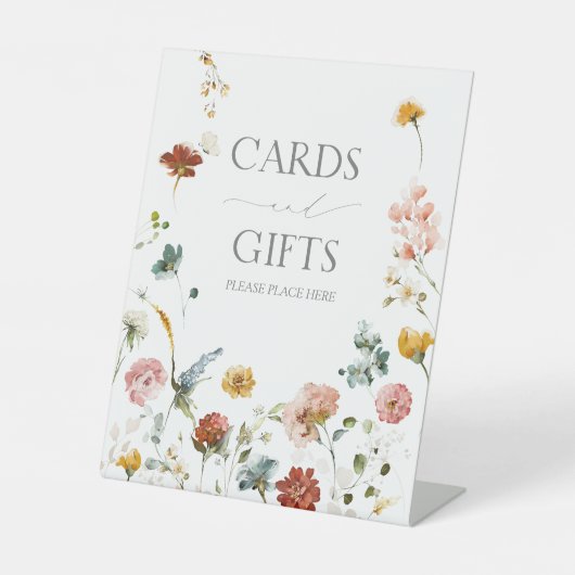 Elegant Garden Flowers Vrijgezellenfeest Gift Reclamebord Met Voetstuk (Voorkant)