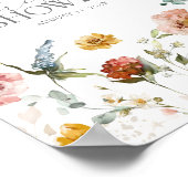 Elegant Garden Flowers Vrijgezellenfeest Welcome P Poster (Hoek)