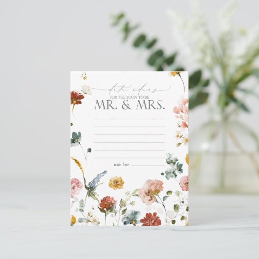 Elegant Garden Flowers Waterverf Date Ideeën Briefkaart (Staand voorkant)