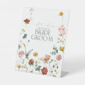 Elegant Garden Flowers Waterverf Date Ideeën Reclamebord Met Voetstuk