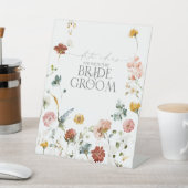 Elegant Garden Flowers Waterverf Date Ideeën Reclamebord Met Voetstuk (Insitu)