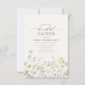 Elegant Garden Flowers Waterverf Vrijgezellenfeest Kaart (Voorkant)