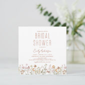 Elegant Garden Flowers Waterverf Vrijgezellenfeest Kaart (Staand voorkant)