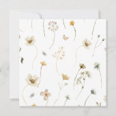 Elegant Garden Flowers Waterverf Vrijgezellenfeest Kaart (Achterkant)