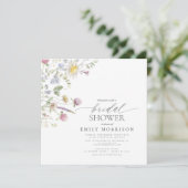 Elegant Garden Flowers Waterverf Vrijgezellenfeest Kaart (Staand voorkant)