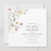 Elegant Garden Flowers Waterverf Vrijgezellenfeest Kaart (Voorkant)