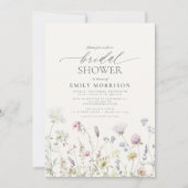 Elegant Garden Flowers Waterverf Vrijgezellenfeest Kaart (Voorkant)