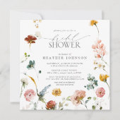 Elegant Garden Flowers Waterverf Vrijgezellenfeest Kaart (Voorkant)