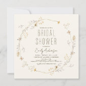 Elegant Garden Flowers Waterverf Vrijgezellenfeest Kaart (Voorkant)