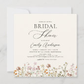 Elegant Garden Flowers Waterverf Vrijgezellenfeest Kaart (Voorkant)