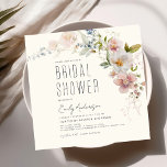 Elegant Garden Flowers Waterverf Vrijgezellenfeest Kaart<br><div class="desc">Minimalistisch Wildflower Boho Elegant en Modern Script Vrijgezellenfeest for Autumn (Herfst),  Winter,  Spring of Summer Invitations - omvat prachtige en elegante scripttypografie voor de speciale Bride die voor de viering van de bruiloft moet zijn.</div>
