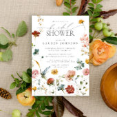 Elegant Garden Flowers Waterverf Vrijgezellenfeest Kaart