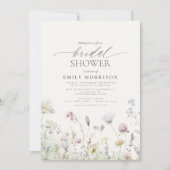 Elegant Garden Flowers Waterverf Vrijgezellenfeest Kaart (Voorkant)