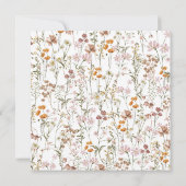 Elegant Garden Flowers Waterverf Vrijgezellenfeest Kaart (Achterkant)