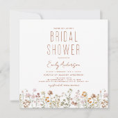 Elegant Garden Flowers Waterverf Vrijgezellenfeest Kaart (Voorkant)