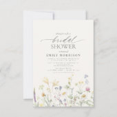 Elegant Garden Flowers Waterverf Vrijgezellenfeest Kaart (Voorkant)