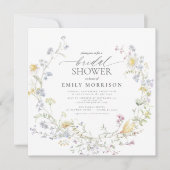 Elegant Garden Flowers Waterverf Vrijgezellenfeest Kaart (Voorkant)