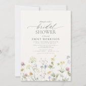 Elegant Garden Flowers Waterverf Vrijgezellenfeest Kaart (Voorkant)