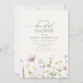 Elegant Garden Flowers Waterverf Vrijgezellenfeest Kaart (Voorkant)