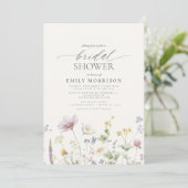 Elegant Garden Flowers Waterverf Vrijgezellenfeest Kaart (Staand voorkant)