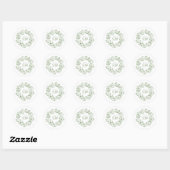 Elegant Garden-Inspired Wedding Ronde Sticker (Vel)