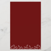 Elegant Garden laat donkerrode bruiloft uitnodigen (Achterkant)