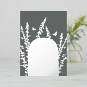 Elegant Garden Leaves en Butterflies Wedding Folie Uitnodiging (Staand Voorkant)