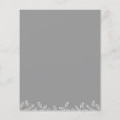 Elegant Garden Leaves Gray Wedding Uitnodiging (Achterkant)