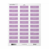 Elegant Garden Leaves Lavender Wedding Uitnodiging Etiket (Full Sheet)