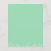 Elegant Garden Leaves Mint GreenWedding Invitation (Achterkant)