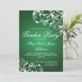 Elegant Garden Party Rozen Green Kaart (Staand voorkant)