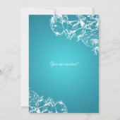 Elegant Garden Party Rozen Turquoise Kaart (Achterkant)