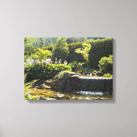 Elegant Garden Scene Canvas Afdruk (Voorkant)