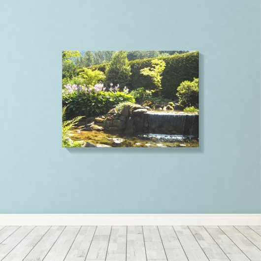 Elegant Garden Scene Canvas Afdruk (Insitu (Houten vloer))