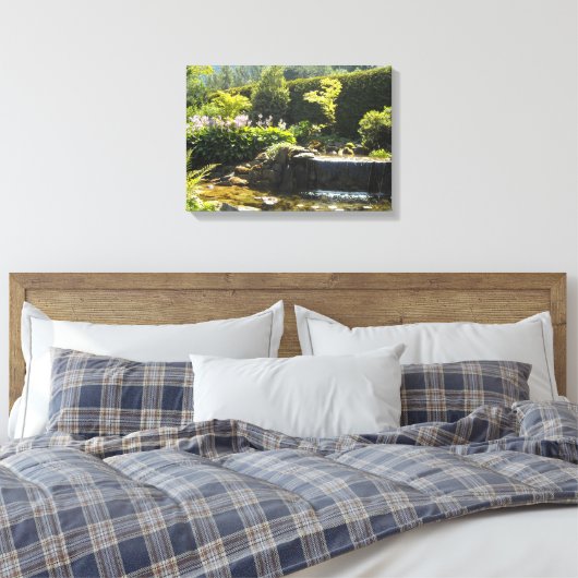 Elegant Garden Scene Canvas Afdruk (Insitu (Slaapkamer))