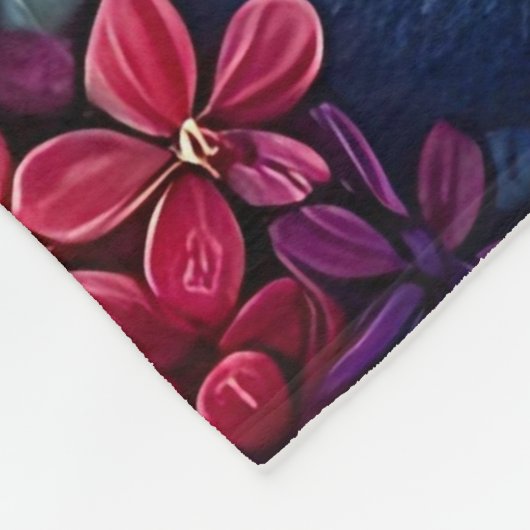 "Elegant Garden Stream - Levendige Bloemenkunst" Fleece Deken (Hoek)