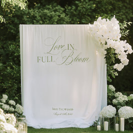 Elegant Garden Tea Bridal Shower Backdrops Banner Wandkleed