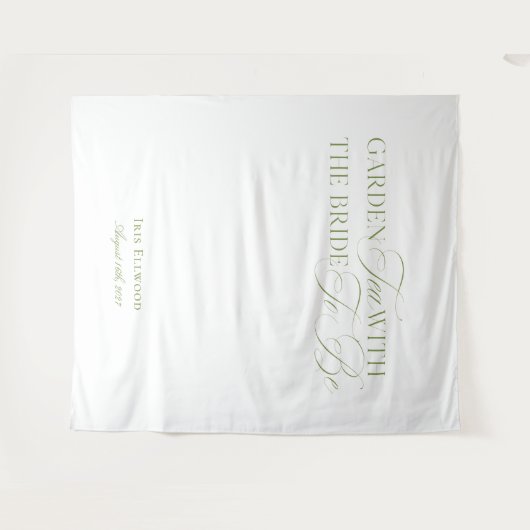 Elegant Garden Tea Vrijgezellenfeest Achtergronden Wandkleed (Voorkant (horizontaal))