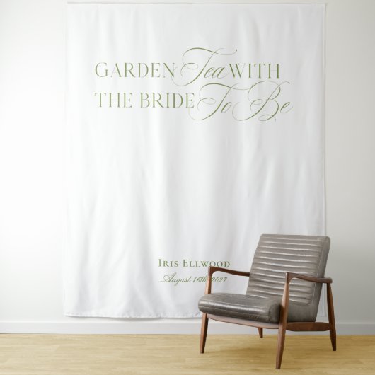 Elegant Garden Tea Vrijgezellenfeest Achtergronden Wandkleed (In situ)