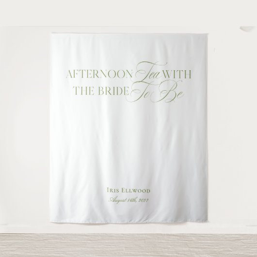 Elegant Garden Tea Vrijgezellenfeest Achtergronden Wandkleed (Voorkant)