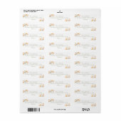 Elegant Gardenia Blush Waterverf Abstracte flora Etiket (Full Sheet)