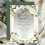 Elegant Gardenia Floral 75th Wedding Anniversary Kaart<br><div class="desc">Elegant white to off-white luxurious gardenia and lily florals paired with lush green foliage to create a uniquely timeless design that provides a beautiful garden look to your momentous anniversary occasion.</div>