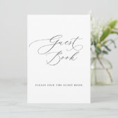 Elegant gastboek bord kaart (Staand voorkant)