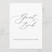 Elegant gastboek bord kaart (Voorkant)
