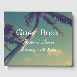 Elegant gastenboek voor intieme strandbruiloft