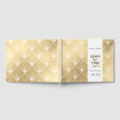 Elegant Gatsby Art Deco 1920's Gold Wedding Gastenboek (Volledig)