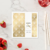 Elegant Gatsby Art Deco 1920's Gold Wedding Servet (Insitu)